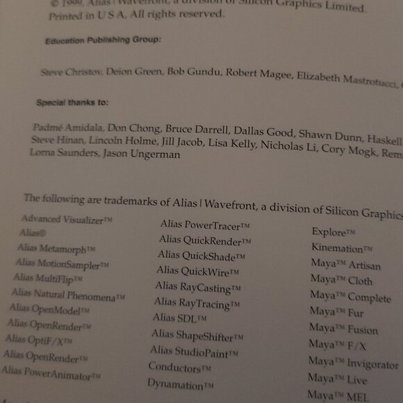 Alias Wavefront Learning Maya 2 manual - Picture 3 of 6